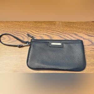 Black Nine West Vegan Leather Wristlet
